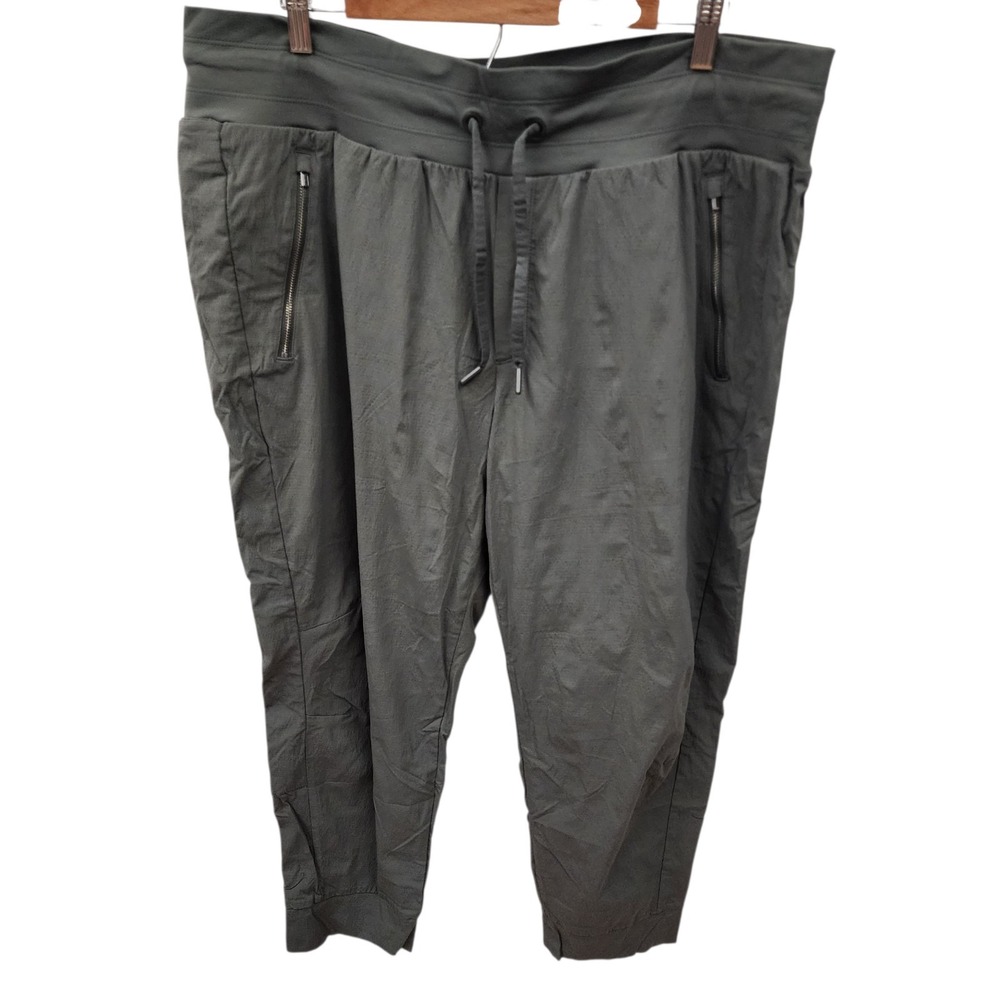 Athleta Trekkie North Jogger Pants Mountain Olive Green Pockets Womens 18